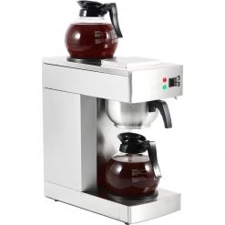 Commercial Filter Coffee Maker Manual Fill 2 Glass Jugs 2 Hotplates | Adexa RB386