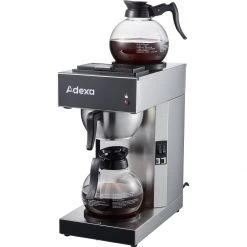 Commercial Filter Coffee Maker Manual Fill 2 Glass Jugs 2 Hotplates | Adexa RBG2201