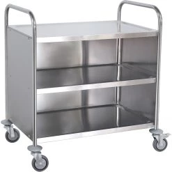 Commercial Serving/Service/Clearing Trolley With Cabinet Stainless Steel 3 Tier 860x540x940mm | Adexa RST3AC