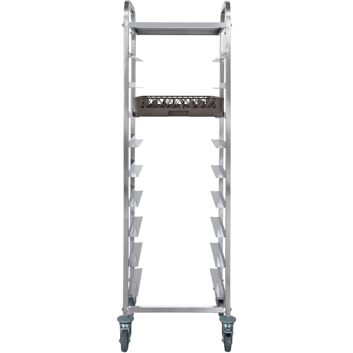 Commercial Dishwasher Basket Trolley With Top Shelf Stainless Steel 9 Levels 550x510x1700mm | Adexa RT5509T 2 Commercial Dishwasher Basket Trolley With Top Shelf Stainless Steel 9 Levels 550x510x1700mm | Adexa RT5509T - Image 2