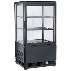 Refrigerated Display Case 2 Grids 58 Litres Black Countertop | Adexa RT58LB