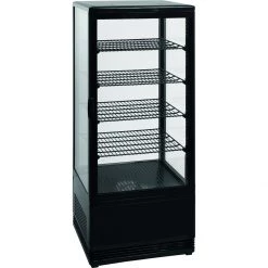 Refrigerated Display Case 4 Grids 98 Litres Black | Adexa RT98LB
