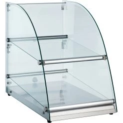 Curved Front Glass Display 70 Litre Show Case Cabinet 350x600x520mm | Adexa RTZ70L