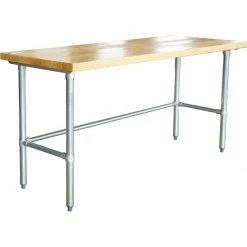 Bakery Work Table Wood Top 1500x600x900mm | Adexa RWTG600X1500
