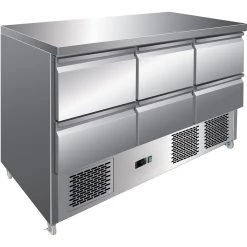Refrigerated Prep Counter 6 Drawers | Adexa 6DS33