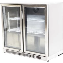 Back Bar Cooler 2 Hinged Doors 220 Litres Stainless Steel | Adexa SSBC02PP