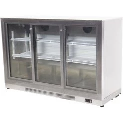 Back Bar Cooler 3 Sliding Doors 312 Litres Stainless Steel | Adexa SSBC03PS