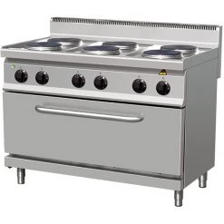 Professional Electric Range Oven 6 Plates 15.6kW Electric Oven 6kW | Adexa THE7P6MEO