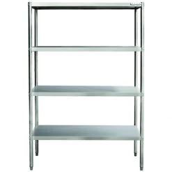Professional Heavy Duty Shelving Unit Stainless Steel Width 1800mm Depth 500mm 4 Shelves | Adexa VS1850S4