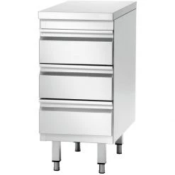 Commercial Drawer Cabinet Stainless Steel 3 Drawers Width 500mm Depth 700mm | Adexa THSS3R57