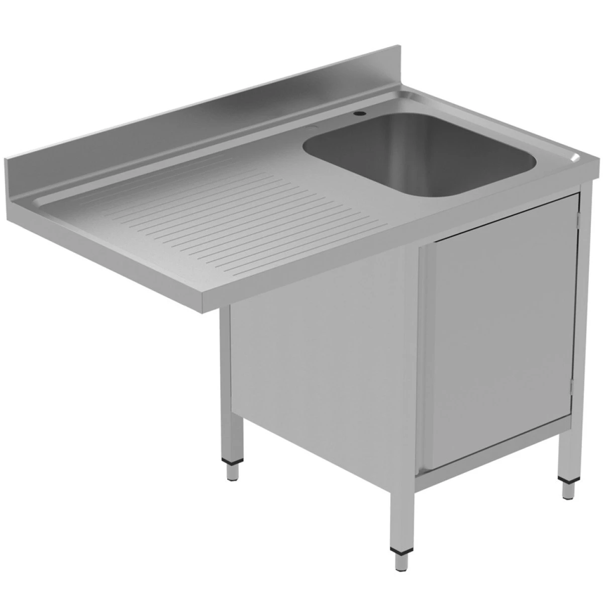 Commercial Sink For Dishwashers With Cupboard 1 Bowl Right Splashback 1200mm Depth 700mm | Adexa VSCH127RBS 2 Commercial Sink For Dishwashers With Cupboard 1 Bowl Right Splashback 1200mm Depth 700mm | Adexa VSCH127RBS - Image 2