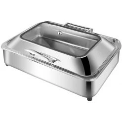 Chafing Dish Electric Glass Lid Stainless Steel 7 Litres GN1/1 | Adexa VICCD528