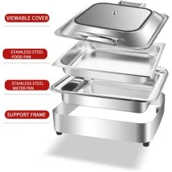 Chafing Dish Electric Glass Lid Stainless Steel 7 Litres GN1/1 | Adexa VICCD528 -Adexa Sales VICCD528 3 1200x1200 1