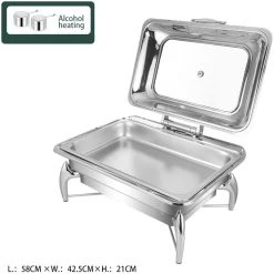 Chafing Dish Glass Lid Stainless Steel 7 Litres GN1/1 | Adexa VICLH2103 -Adexa Sales VICLH2103 2 1200x1200 1