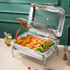 Chafing Dish Glass Lid Stainless Steel 7 Litres GN1/1 | Adexa VICLH2103 -Adexa Sales VICLH2103 4 1200x1200 1