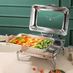 Chafing Dish Glass Lid Stainless Steel 7 Litres GN1/1 | Adexa VICLH2103 -Adexa Sales VICLH2103 5 1200x1200 1