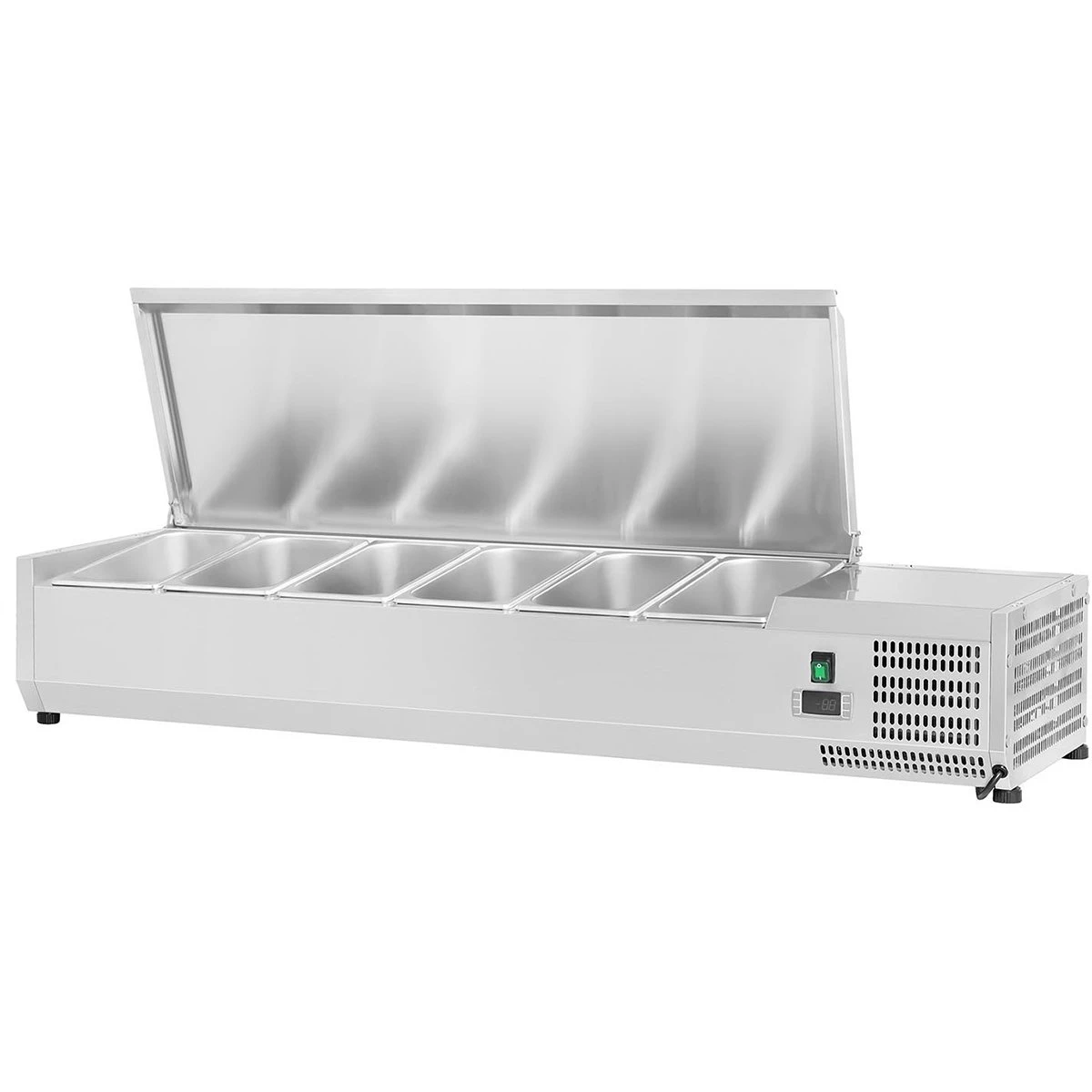 Refrigerated Servery Prep Top 1400mm 6xGN1/4 Depth 330mm Stainless Steel Lid | Adexa EA14 1 Refrigerated Servery Prep Top 1400mm 6xGN1/4 Depth 330mm Stainless Steel Lid | Adexa EA14