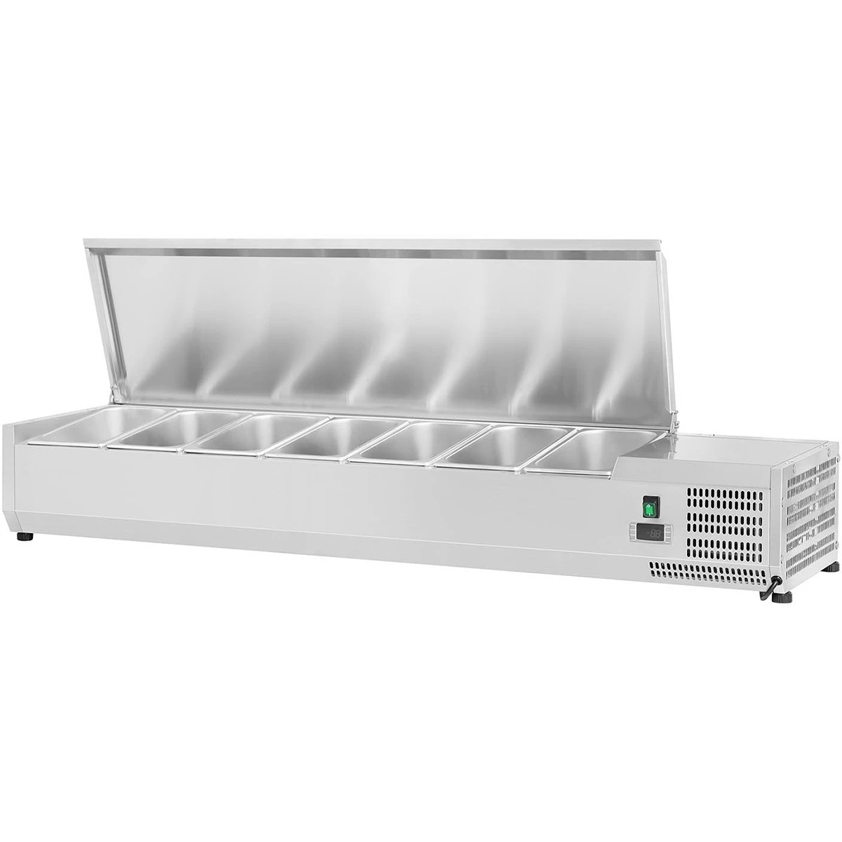 Refrigerated Servery Prep Top 1500mm 7xGN1/4 Depth 330mm Stainless Steel Lid | Adexa EA15 1 Refrigerated Servery Prep Top 1500mm 7xGN1/4 Depth 330mm Stainless Steel Lid | Adexa EA15