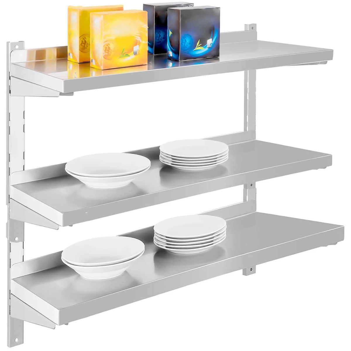 Wall Shelf 3 Levels 1000x300x1100mm Stainless Steel | Adexa VWS1033 1 Wall Shelf 3 Levels 1000x300x1100mm Stainless Steel | Adexa VWS1033