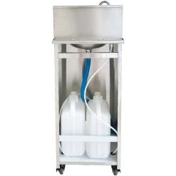 Foot Operated Mobile Wash Basin With Backsplash & Castors Stainless Steel | Adexa WHF277 -Adexa Sales WHF2772 1200x1200 1