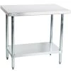 Commercial Work Table Stainless Steel Bottom Shelf 750x600x900mm | Adexa WTG600X750
