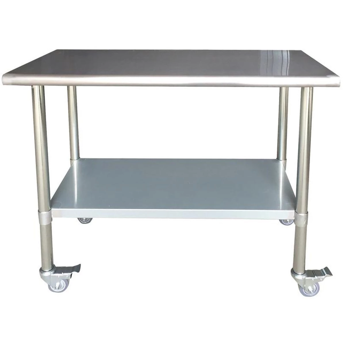 Commercial Mobile Work Table Stainless Steel Bottom Shelf 750x600x900mm | Adexa WTG600X750C 1 Commercial Mobile Work Table Stainless Steel Bottom Shelf 750x600x900mm | Adexa WTG600X750C