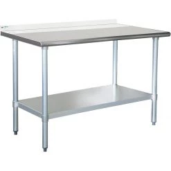 Commercial Work Table Stainless Steel Rear Upstand Bottom Shelf 1000x600x900mm | Adexa WTG600X100050R