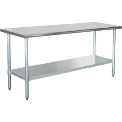 Commercial Work Table Stainless Steel Bottom Shelf 1800x600x900mm | Adexa WTG600X1800