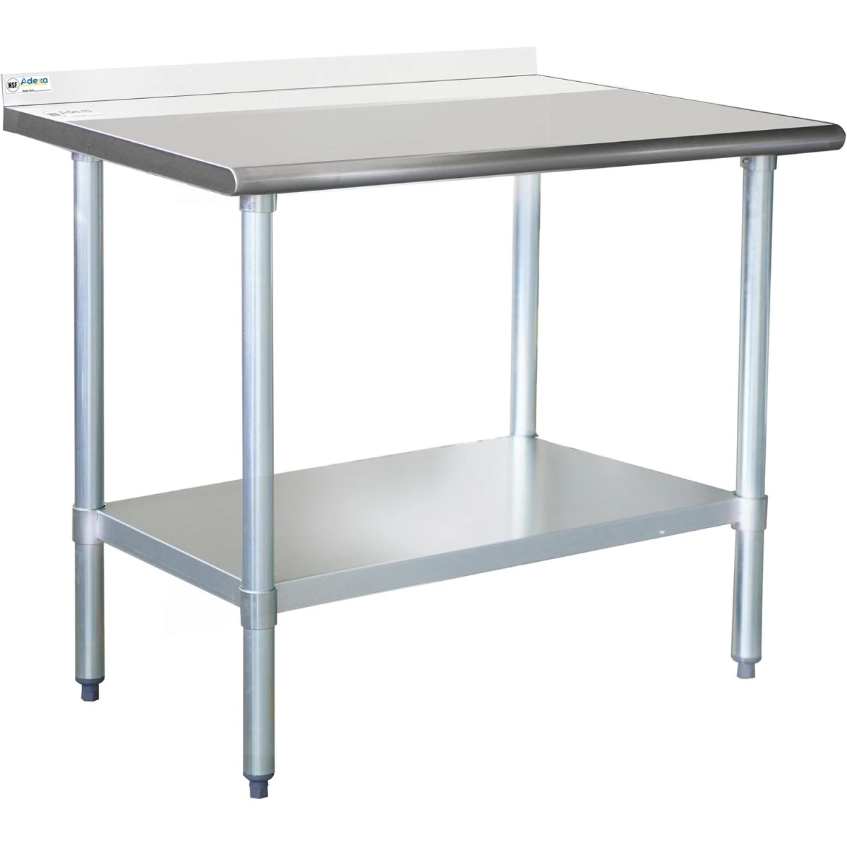 Commercial Work Table Stainless Steel Rear Upstand Bottom Shelf 750x600x900mm | Adexa WTG600X75050R 1 Commercial Work Table Stainless Steel Rear Upstand Bottom Shelf 750x600x900mm | Adexa WTG600X75050R
