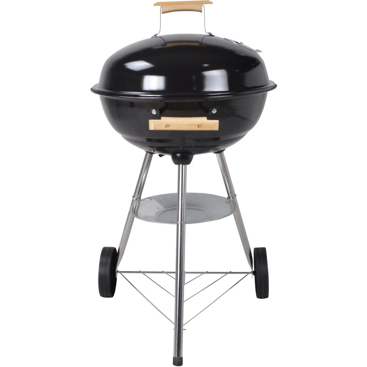 Black Enamel Kettle BBQ Charcoal Grill With Wooden Handles 85cm | Adexa YH22018C 3 Black Enamel Kettle BBQ Charcoal Grill With Wooden Handles 85cm | Adexa YH22018C - Image 3