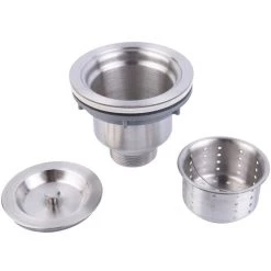 Commercial Sink Stainless Steel 600x600x900mm 1 Bowl Splashback | Adexa ST145A -Adexa Sales strainer 1200x1200 1